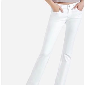 White Bootcut Jeans